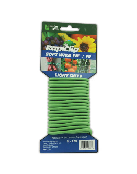 Luster Leaf® 839 Rapiclip® Light-Duty Soft Twist Plant Tie, 16'