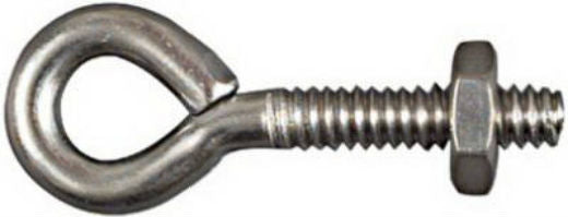 National Hardware® N221-556 Eye Bolt, 3/16" x 1.5", Stainless Steel