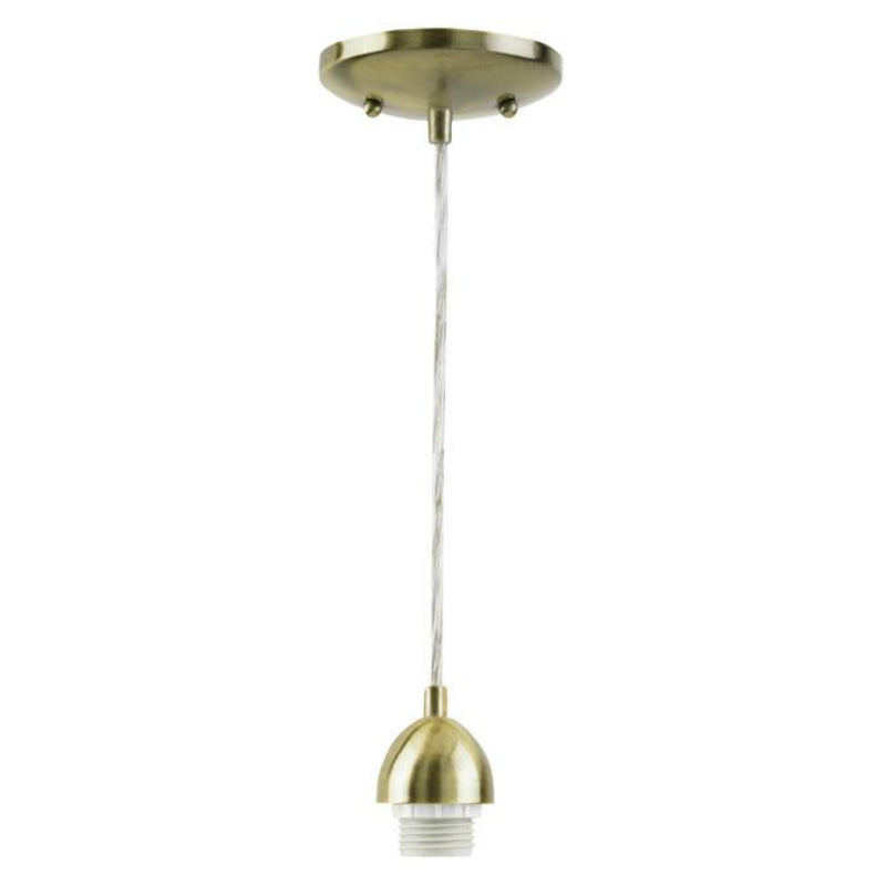 Westinghouse 70287 Decorative One-Light Mini Pendant Kit, Antique Brass