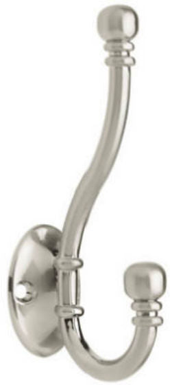 Brainerd® 69061Ball End Coat & Hat Hook, Satin Nickel