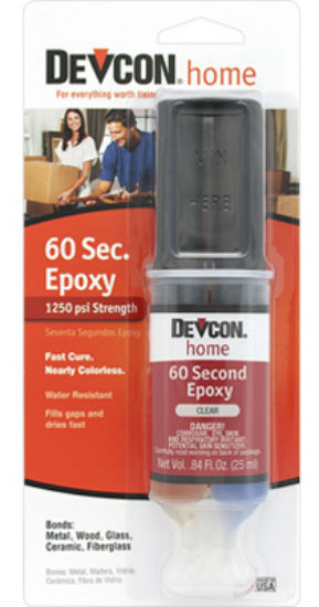 Devcon 21245DV 60-Second® Epoxy, Clear, 25 ml