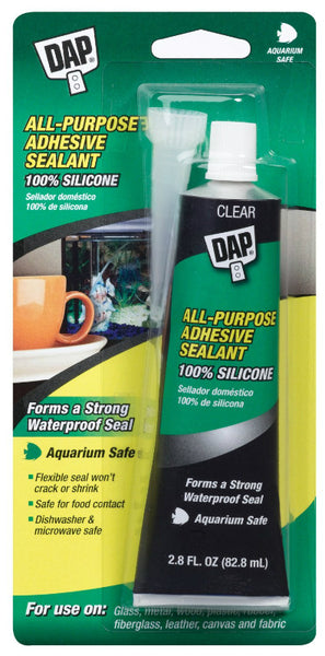 Dap® 00688 Household Aquarium 100% Silicone Adhesive Sealant, 3 Oz, Clear