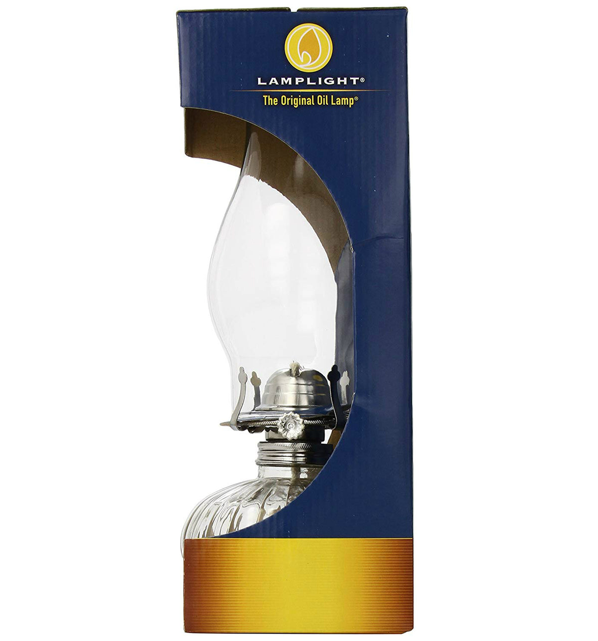 Lamplight 330 Ellipse Oil Lamp, Clear Glass Optic Base