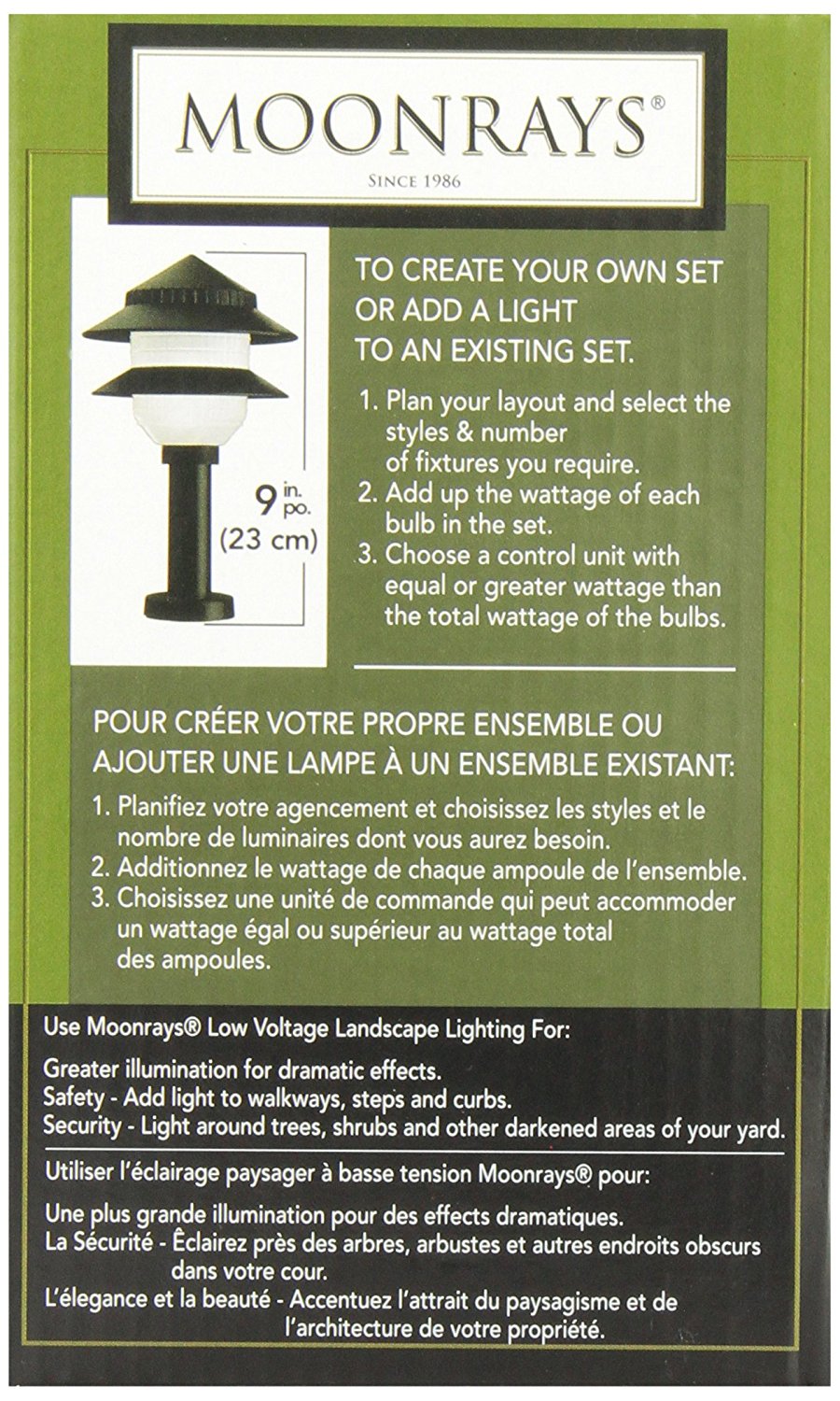 Moonrays® 97171 Low-Voltage Plastic 2-Tier Path Light, 4-Watt, Black