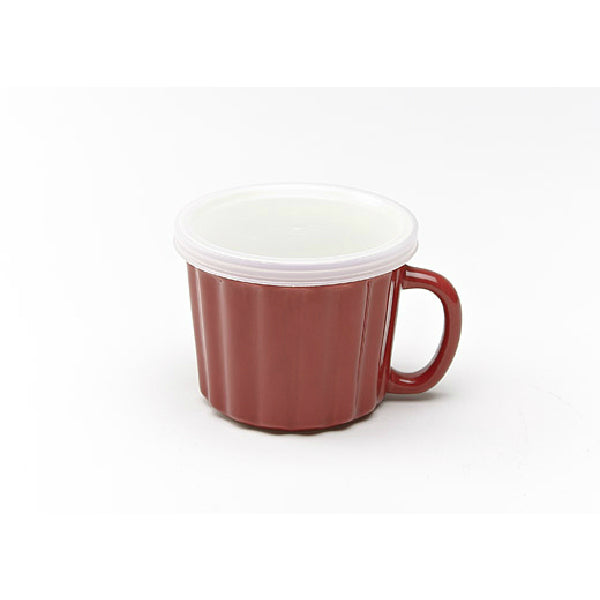 Good Cook™ 04407 Ceramic Soup Crock, Red & Cream, 16 Oz