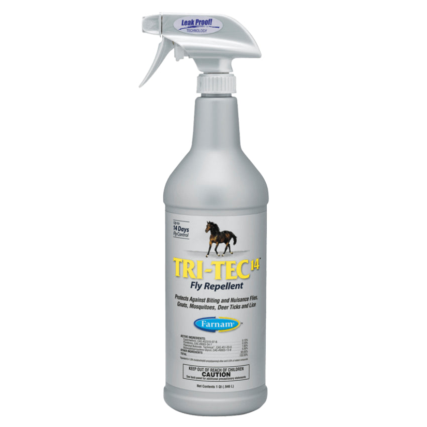 Farnam® 46512 Tri-Tec 14® Fly Repellent with Water Based Formula, 32 Oz