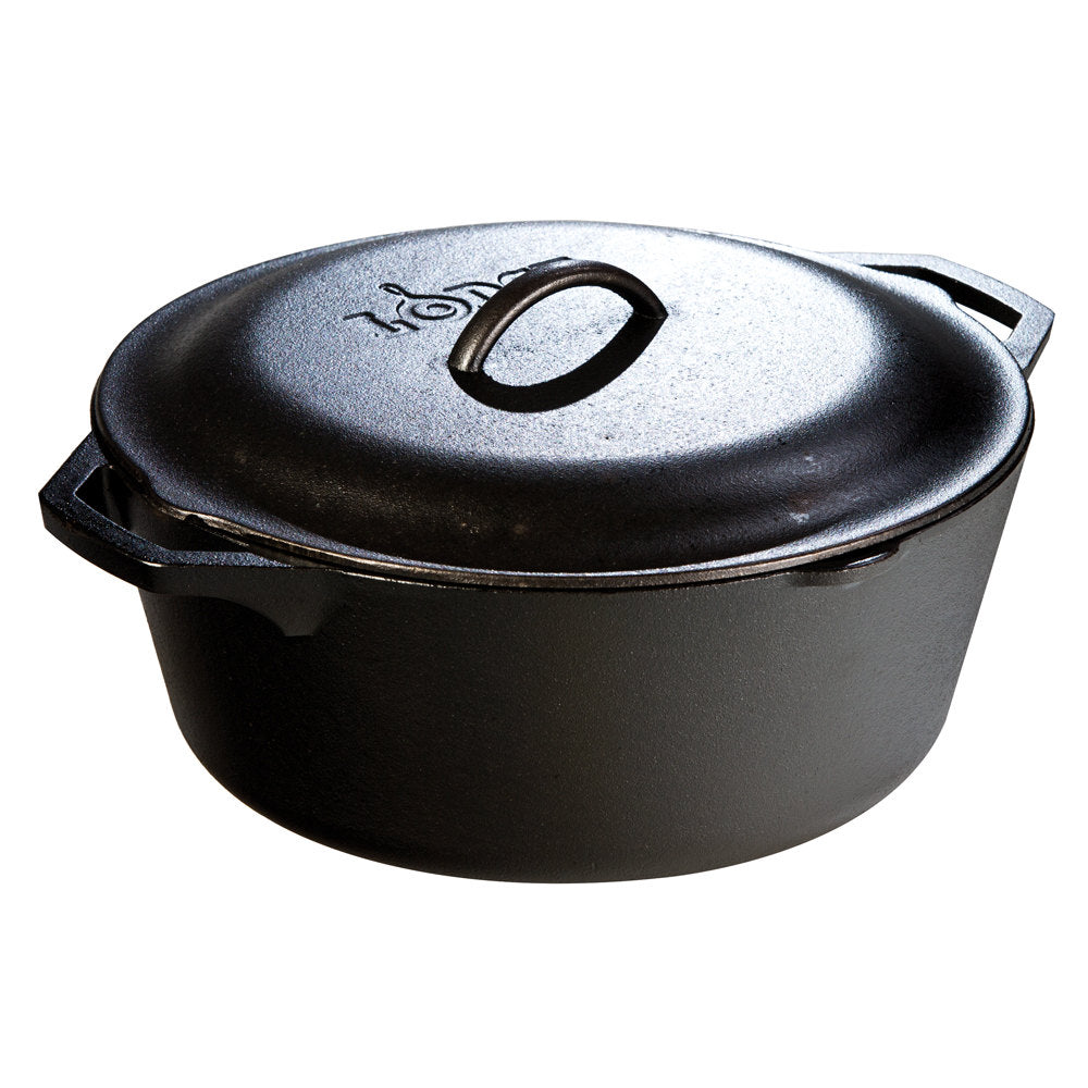 Pre-Seasoned Cast Iron Dutch Oven Pot with Lid Lifter Handle 5