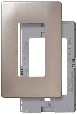 Pass & Seymour Screwless Plastic Wall Plate, 1 Gang, Nickel