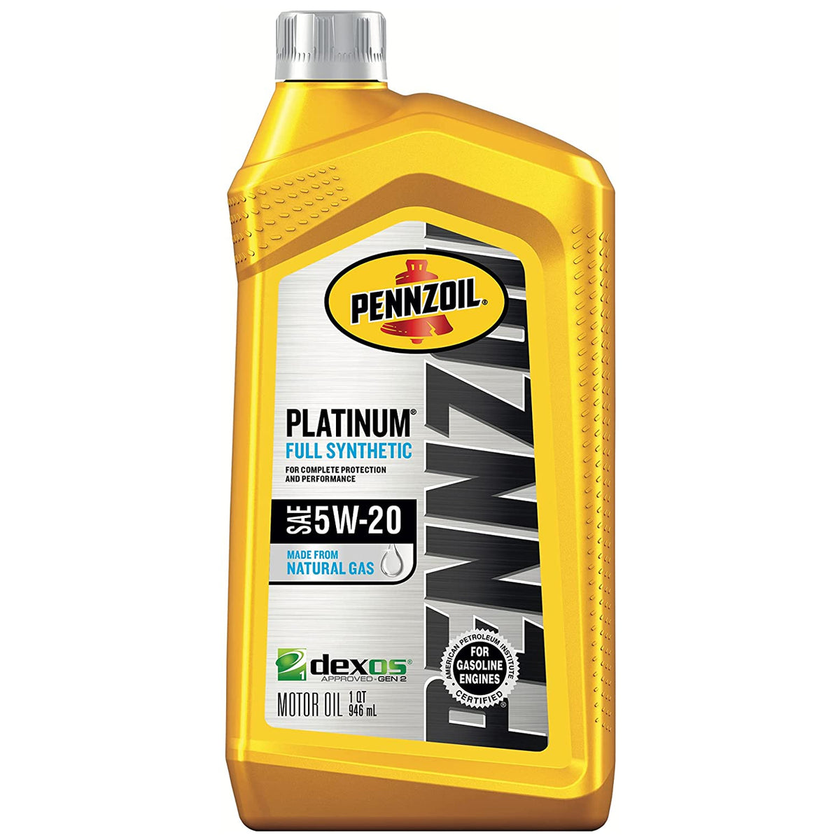 Pennzoil 550022686 Platinum Full Synthetic 5W20 Engine Oil, 1 Quart