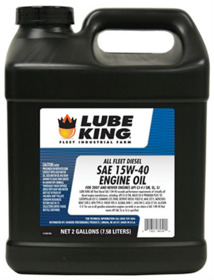 Lube King LU01542G All Fleet Diesel Engine Oil, SAE 15W-40, 2 Gallon