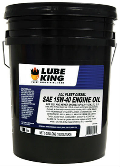 Lube King LU01545P All-Fleet Diesel Engine Oil, SAE 15W-40, 5-Gallon