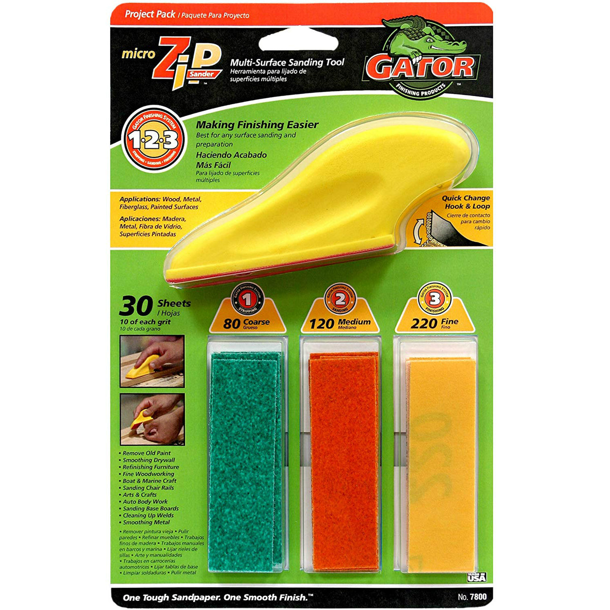 Gator Multi-grade Pack Grit Sanding Sponge 10-in x 3-in in the