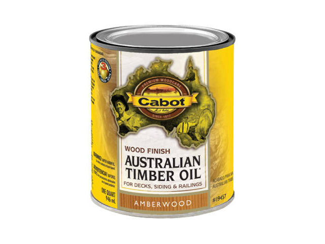 Cabot® 19457-05 Australian Timber Oil, Amberwood, 1 Quart