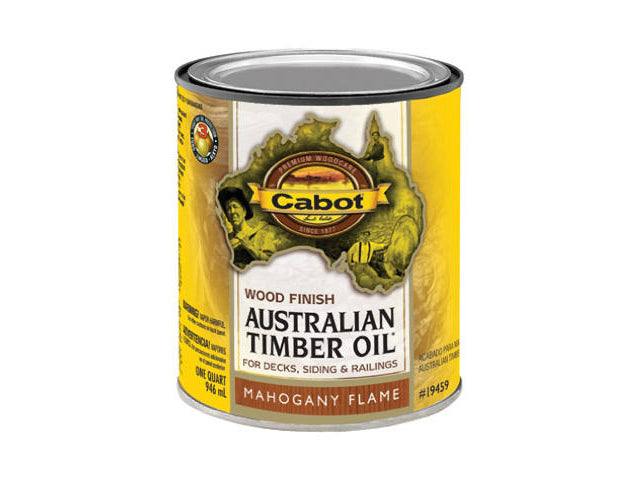 Cabot® 19459-05 Australian Timber Oil, Mahogany Flame, 1 Qt