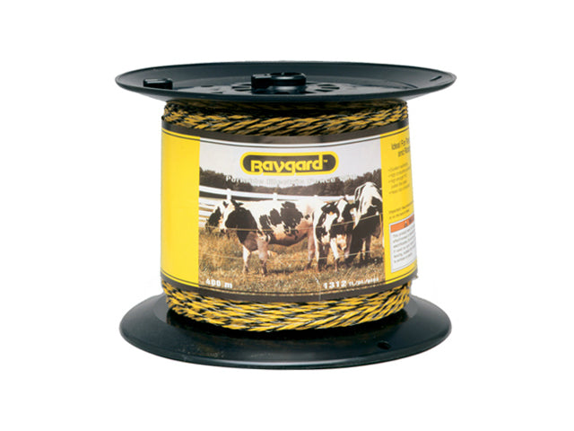 Baygard 128 Heavy Duty Polywire, 1312', Yellow & Black