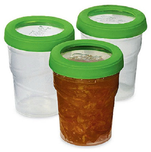 Ball Jar Plastic Pint Freezer Jars with Snap-On Lids, 16-Ounces (2-Count) 