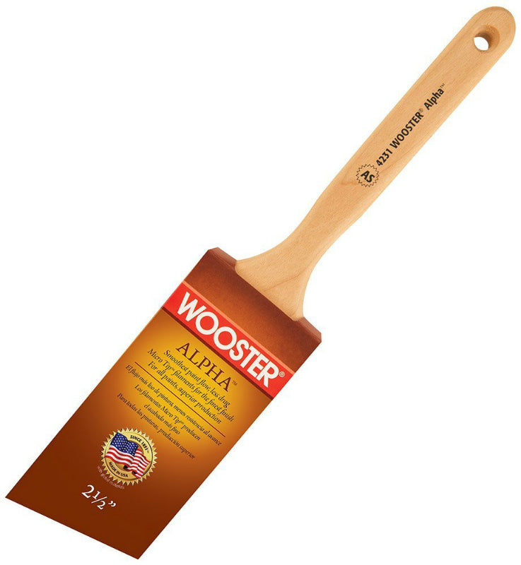 Wooster® 4231-2-1/2 Alpha™ Firm Angle Sash Paint Brush, 2-1/2"