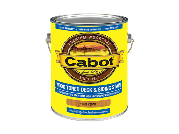 Cabot® 19202-07 Wood Toned Deck & Siding Stain, Cedar, 1 Gallon