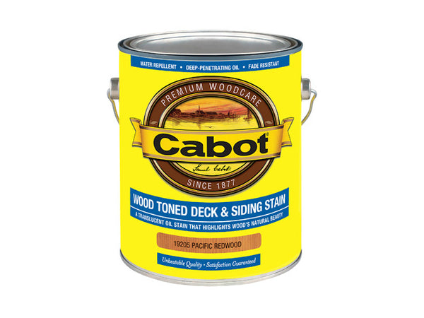 Cabot® 19205-07 Wood Toned Deck & Siding Stain, Pacific Redwood, 1 Gallon