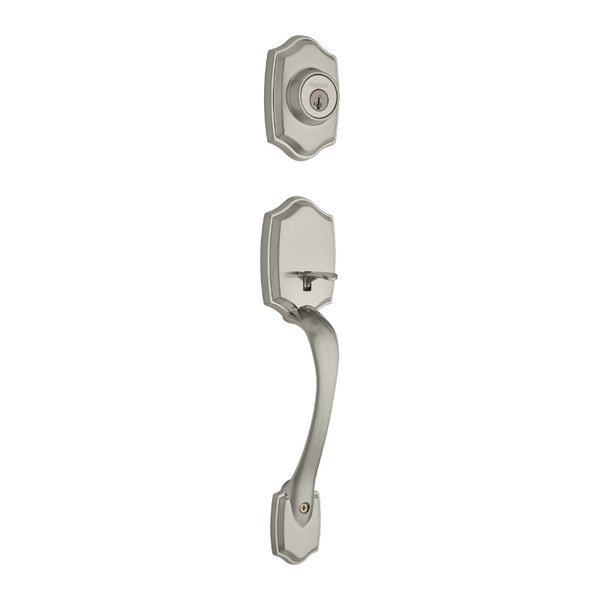 Kwikset® 687BWXP-15-SMT-CP Security Belleview Entry Handleset, Satin Nickel