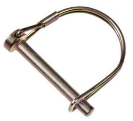 Double HH 81975 Round Wire Lock Hitch Pin w/ Coil Tension, 1/4" x 1-3/4"