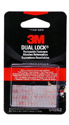 3M 04862 Dual Lock Reclosable Fastener, 1" x 1", Clear