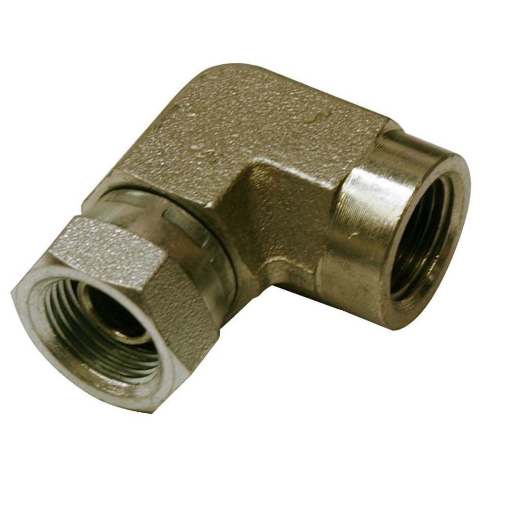 Apache 39005354 90-Degree Hydraulic Adapter, 3/8" FP x 3/8" FP Swivel