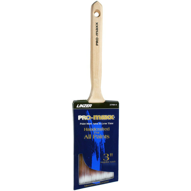 Linzer 2760-3 Pro Maxx™ Best Quality Polyester Angle Sash Brush, 3"