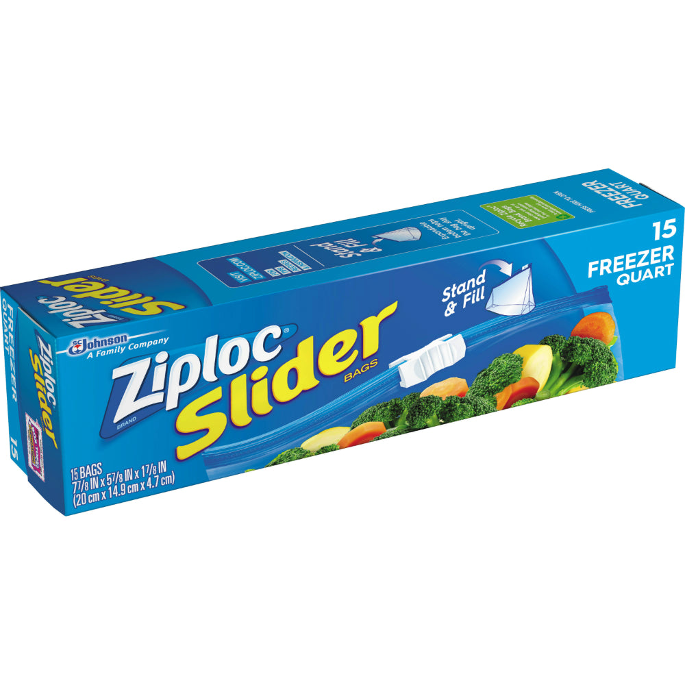 Slider Freezer Bags, Qt., 15-Ct.