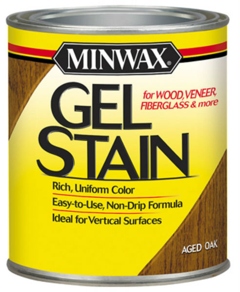 Minwax® 260204444 Gel Stain for Wood/Veneer/Fiberglass, 1/2 Pt, Aged Oak