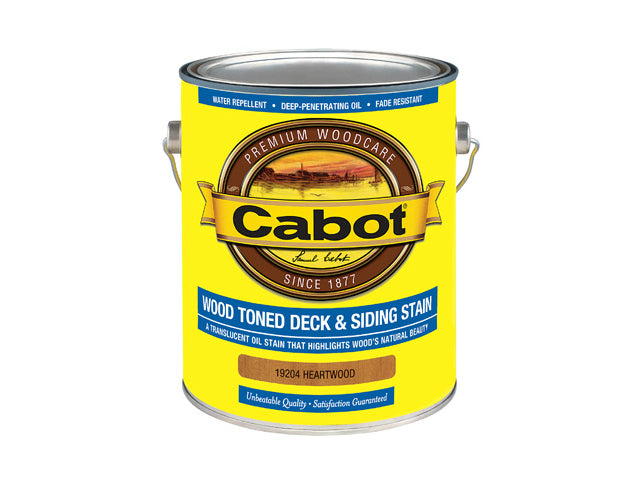 Cabot® 19204-07 Wood Toned Deck & Siding Stain, Heartwood, 1 Gallon