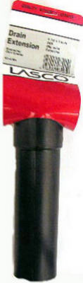 Lasco 03-4361 Plastic Slip-Joint Drain Extension, Black, 1-1/2" x 6"