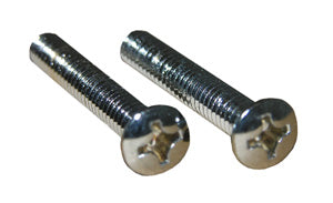 Lasco 03-1417 Bathtub Overflow Face Plate Screw, Chrome, 2-Pack