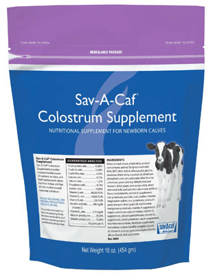 Sav-A-Caf 01-7514-0210 Colostrum Supplement,  16 Oz