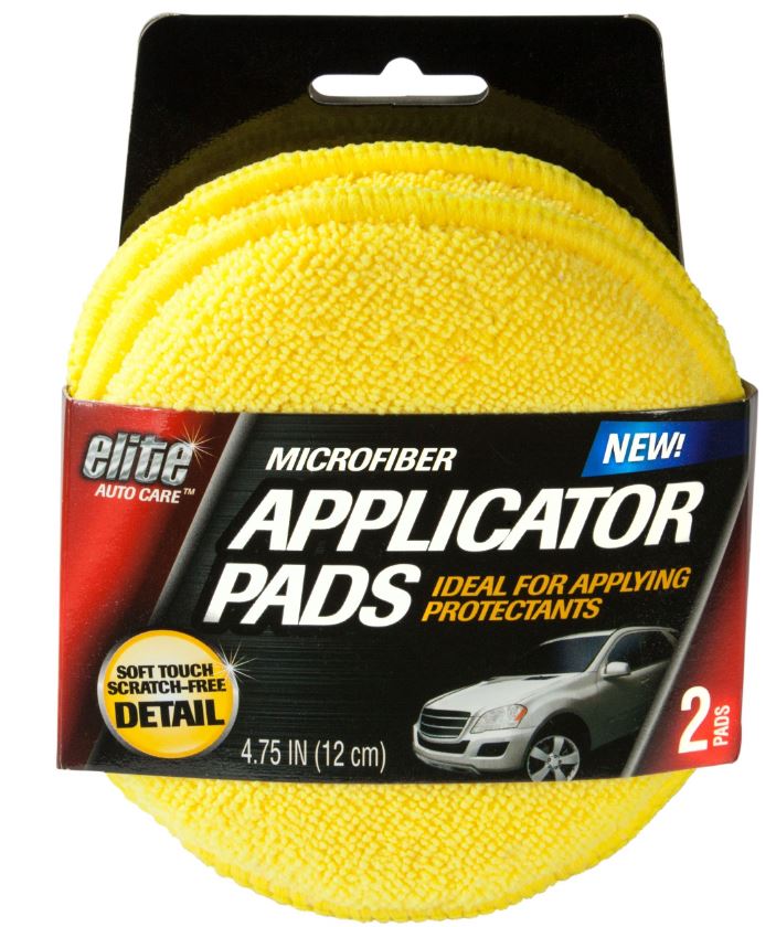 Elite Auto Care™ 8906 Microfiber Applicator Pad, 4.75", 2-Count