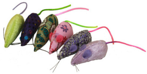 Multipet International 36498 Real Fur Mice Catnip Filled Cat Toy, 1.25"