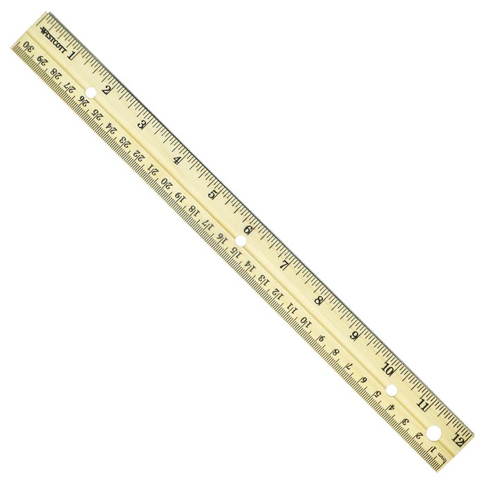 Wooden Scale/Ruler (30 cm/ 12) -Pack of 10