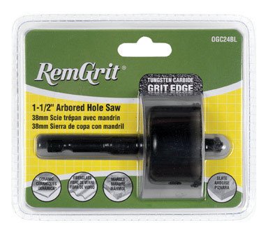 RemGrit E0104579 Carbide Grit Arbored Hole Saws, 1-1/2"