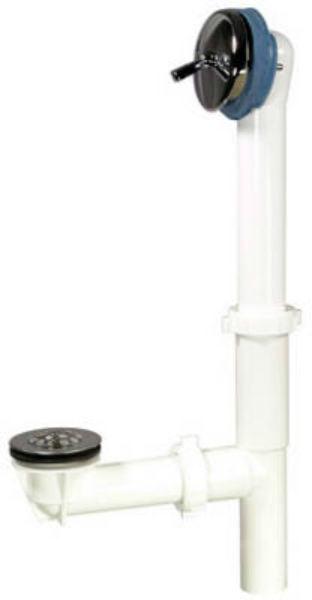 Plumb Pak 64W-K Plastic Trip Lever Bath Drain Assembly, White