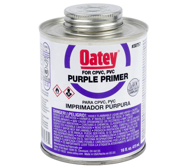 Oatey® 30757 Purple Primer For PVC, CPVC, 16 Oz