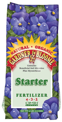 Gardner & Bloome 8638 Natural & Organic Starter Fertilizer 4 Lb, 4-3-2