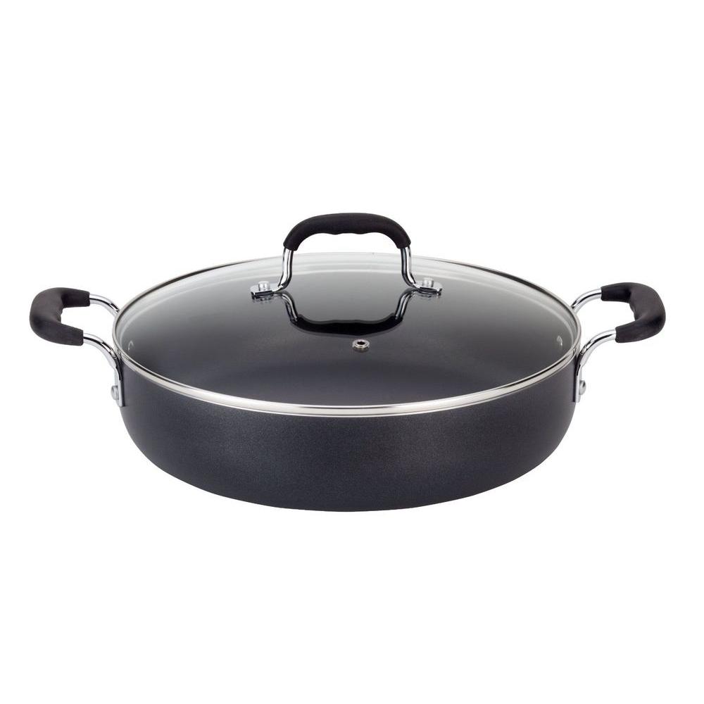 T-Fal® A8428464 Nonstick Deep Everyday Pan with Glass Lid, 12"