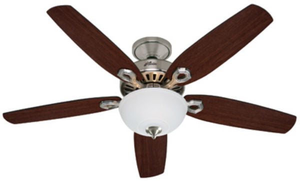 Hunter Fan 53090 Builder Deluxe Ceiling Fan, 52", Brushed Nickel