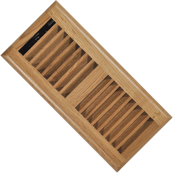 Imperial RG2194 Louvered Design Floor Register, Finished Light Oak, 4" x 10"