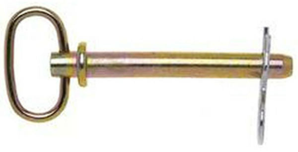 Double HH 25640 Hitch Pin with Clip, 7/8" x 4-1/4", Yellow Zinc Plated