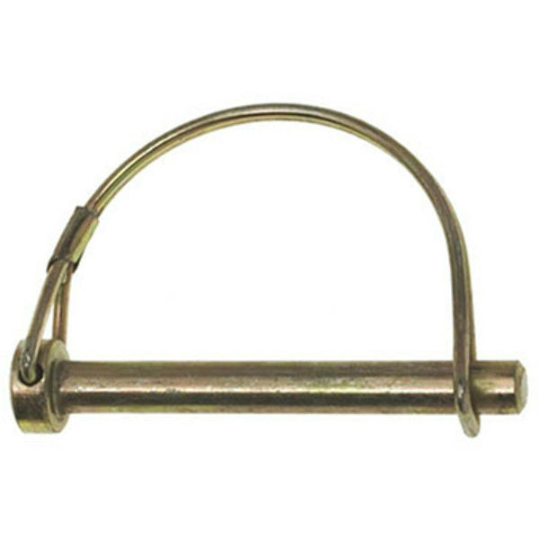 Double HH 31982 Round PTO Wirelock Pin, 5/16" x 2-1/4", Yellow Zinc Plated, 2-Pk