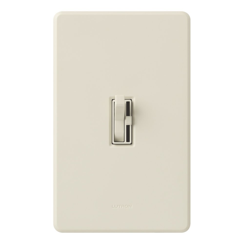 Lutron TGCL-153PH-LA Toggler CFL/LED Single-Pole/3-Way Toggle Dimmer, Almond