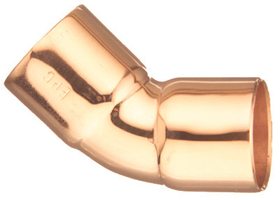 Mueller W63026 Streamline® Wrot Copper 45-Degree Elbow, 1/2"