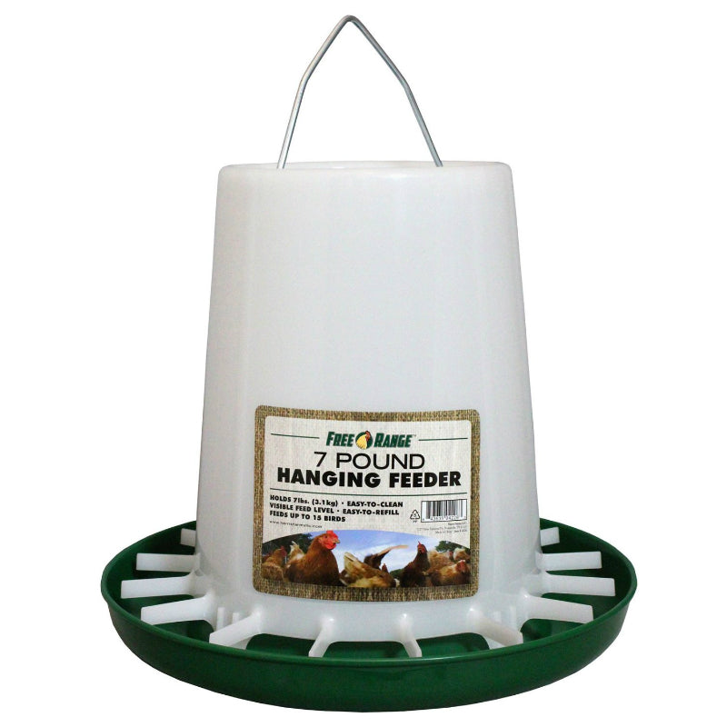 Free Range 1000297 Open Top Hanging Feeder, Feeds Upto 15 Birds, 7 Lbs