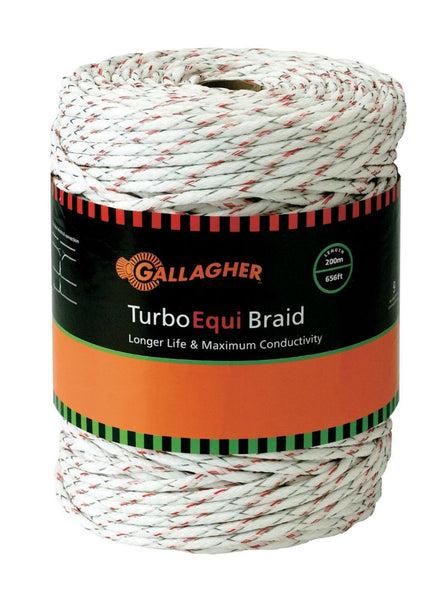 Gallagher™ G62174 Turbo EquiBraid, Ultra White, 656'